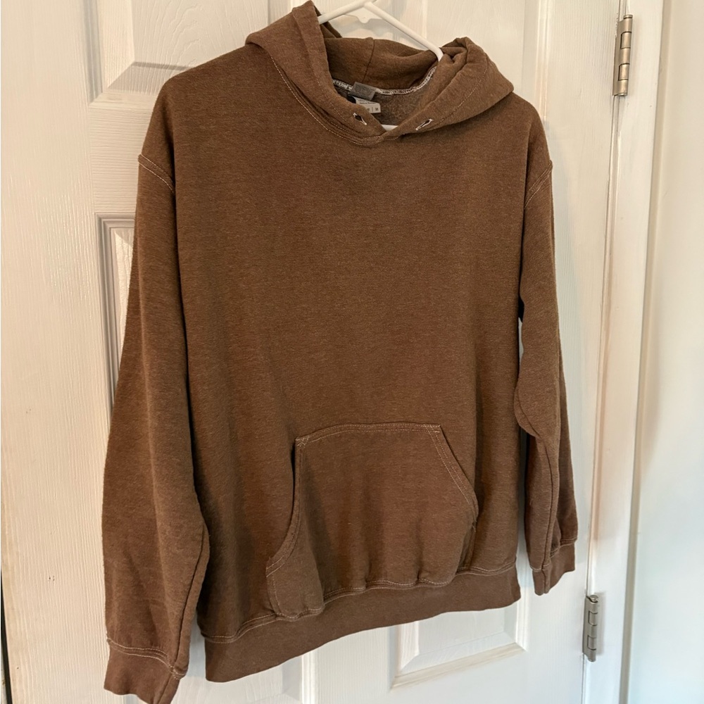 Gildan Heavy Blend Brown Hoodie Pullover Sweatshirt Size M Cotton Blend Casual - Picture 6 of 6